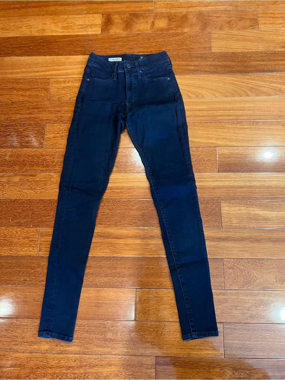 AG High-Rise Skinny Jeans in Dark Blue